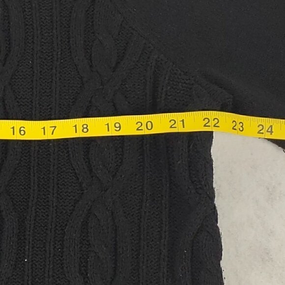 Croft & Barrow Black Cotton Blend Open Front Cardigan Long Sleeve Sweater Sze 1X - Picture 10 of 14